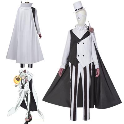 Anime Bungou Toulaví psi Nikolai Gogol Cosplay Kostým Oblek Plášť Bílá Černá Uniforma Halloween Vánoční Oblečení Sezóna 4