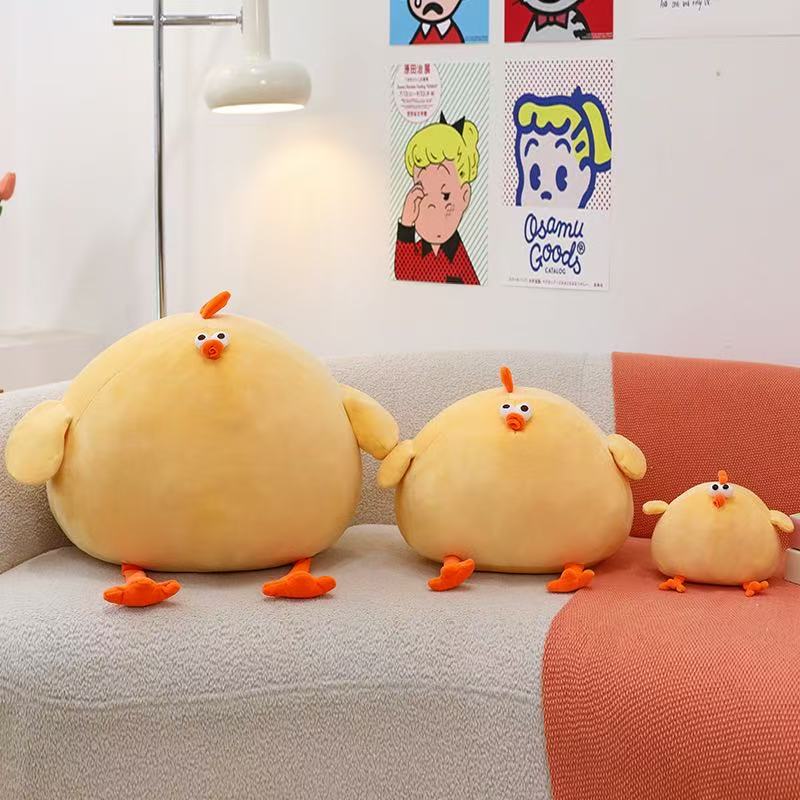Comical Chubby Chicken Soft Playthings Bolster Snuggly Simulated Charming Peluche Figures Neck Headrest Padded Beast For Boy Lassies Fest Presents