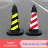 70 Cm Rubber Reflective Safety Traffic Cone - Ice Cream Shape, No Parking Barrier Post
