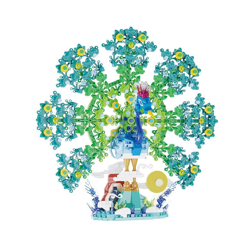 Chinese Style/Phoenix/Peacock Mascot Building Blocks Home Decoration Toys Children'S Gifts
