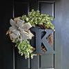 Wreath Pendant Easy To Hang Weather Resistant Colorfast Not Wither 26 Letters Eucalyptus Door Wreath Pendant Home Decor