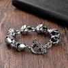 Personalized Vintage Skull Titanium Steel Men's Bracelet Stainless Steel Rock Punk Bracelet