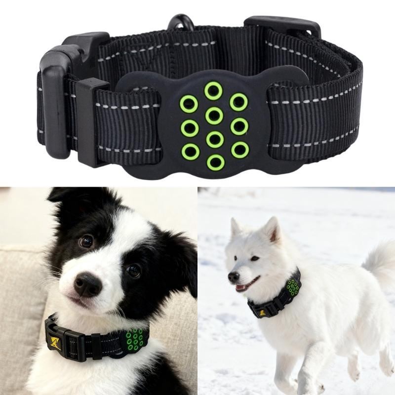 Reflective Cats Dog Collar for Tracking Device Durable Soft Wear for Training Wear Detachable Belt