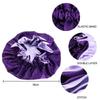 Double Layer Shower Caps Reversible Wear Bath Hair Cap Soft Cosmetic Cap  Makeup Tool
