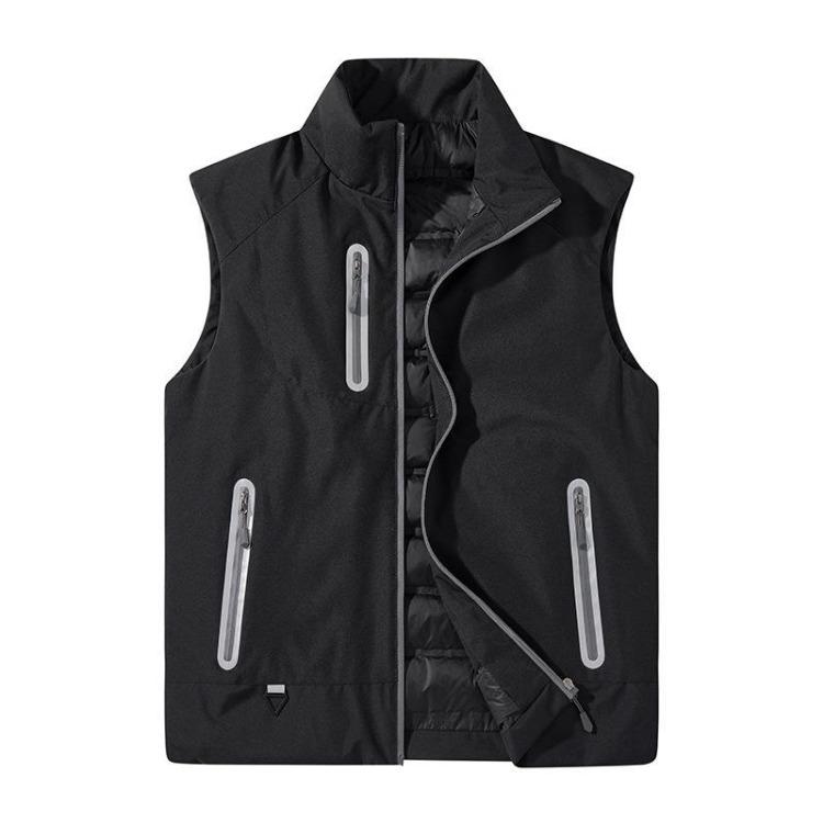 Waterproof Reflective Down Jacket Warm Lightweight White Duck Down Vest for Outdoor L