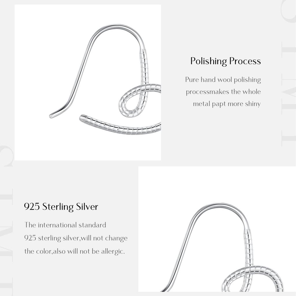 Modian Vintage Lijnen Hart Oorbellen 925 Sterling Zilver Romantische Hartjes Oorbellen Klassieke Bruiloft Sieraden Voor Vrouwen Grils