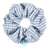 Dana Burton Open Petal Check Scrunchie