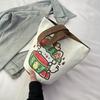2025 Portable Bucket Bag Hand-Carrying Out Ins Canvas Bag Cute Girl Mobile Phone Female Bag