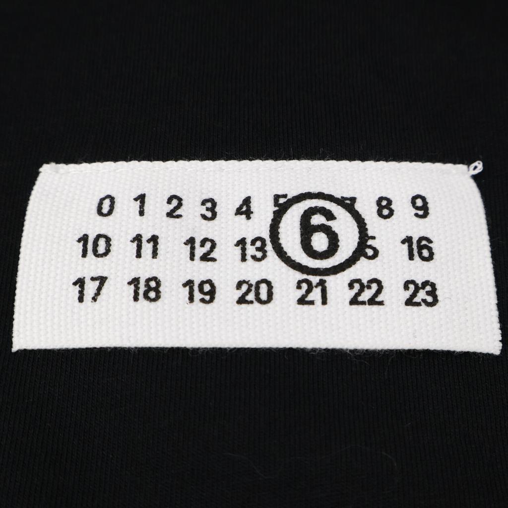 MM6 SH0GC0033 Black Front Logo T-Shirt Tops S blackUsed
