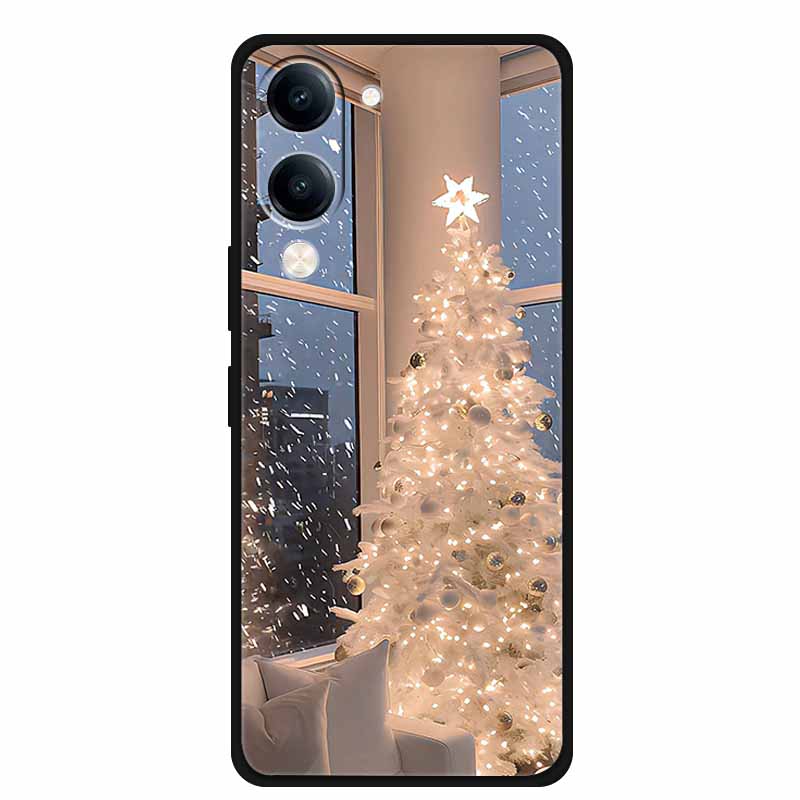 Christmas Case For Vivo Y04 Y04S Y37C Soft Silicone Phone Cover Funda For Vivo Y 04 04S 37C Black TPU Protective Bumper Casing