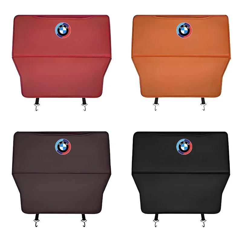 New Hots E60 PU Leather Car Seat Back Storage Bag Large Capacity Multifunction Organizer Pockets For BMW M1 M2 M3 M4 M5 M6 M7 M