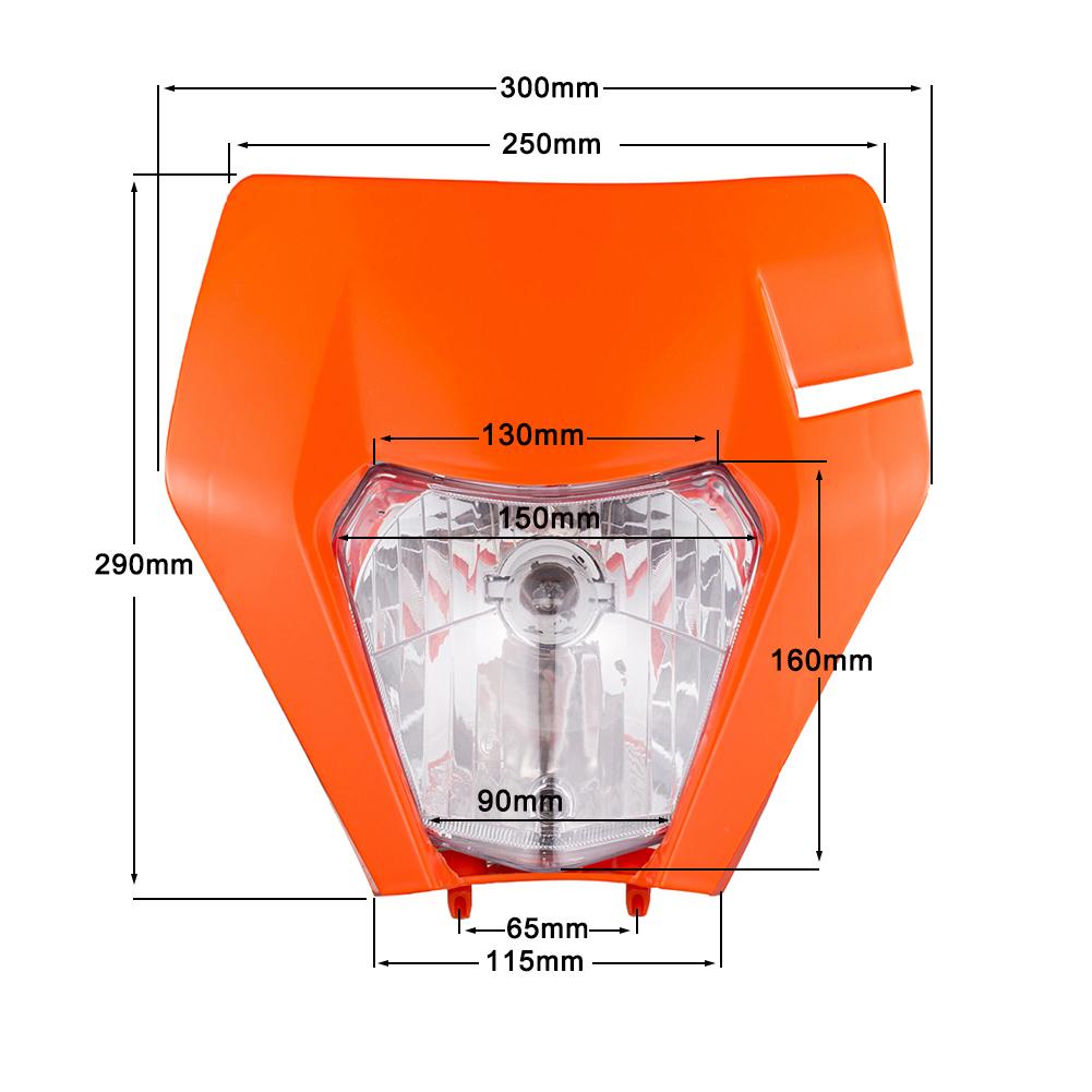 Motorcycle LED Headlight Headlamp Universal Head Light For KTM EXC EXCF SX SXF XC XCF XCW XCFW Dirt Bike Enduro