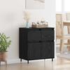 Sideboard with Drawers Black Oak Effect 60 x 35 x 70 cm