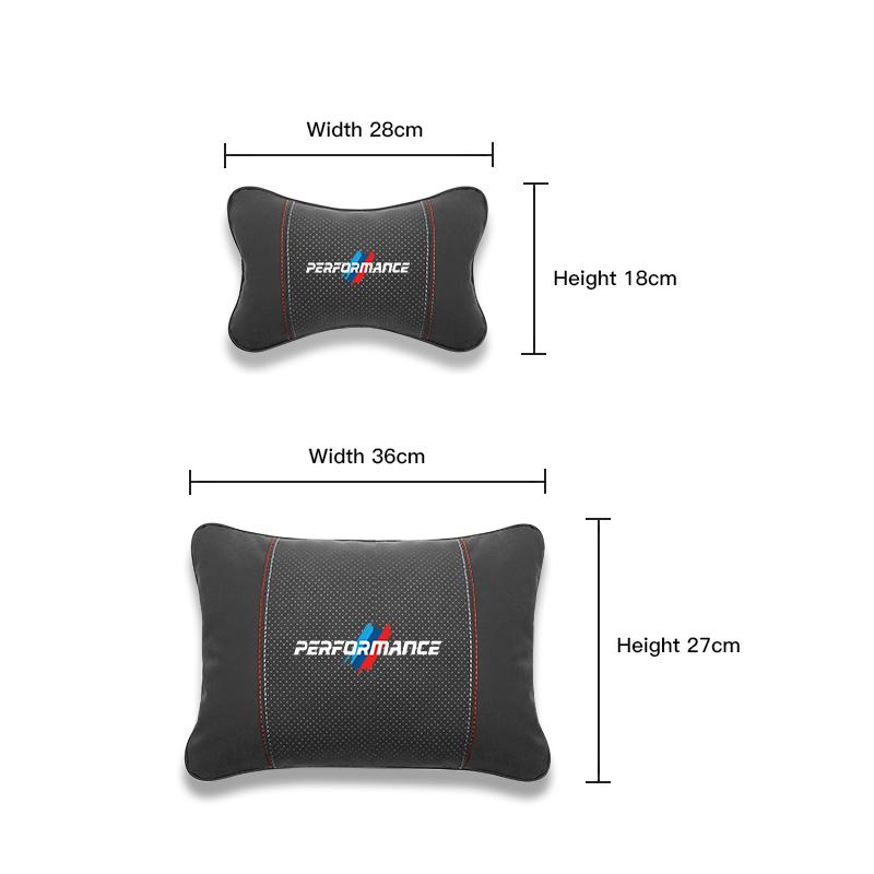 CXVA5 Car Headrest Neck Pillow Waist Pillow For BMW Performance F30 F10 E90 F20 E93 Car Interior Accessories Lumbar Support Keychain