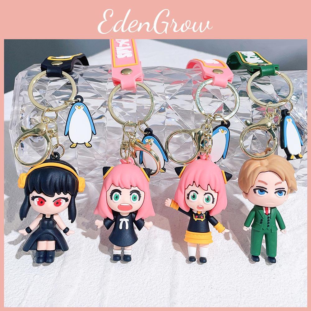 Cute Cartoon Spy Family Soft Pvc Keychain Adorable Anya Doll Key Ring