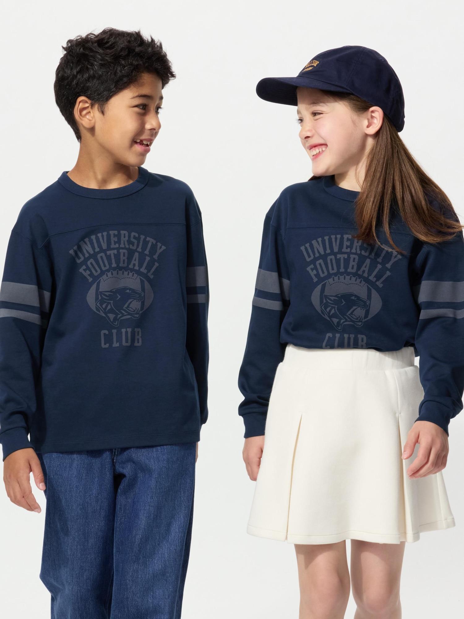 

Uniqlo Kids Airism CoTTon Crewneck T Graphic Long Sleeve