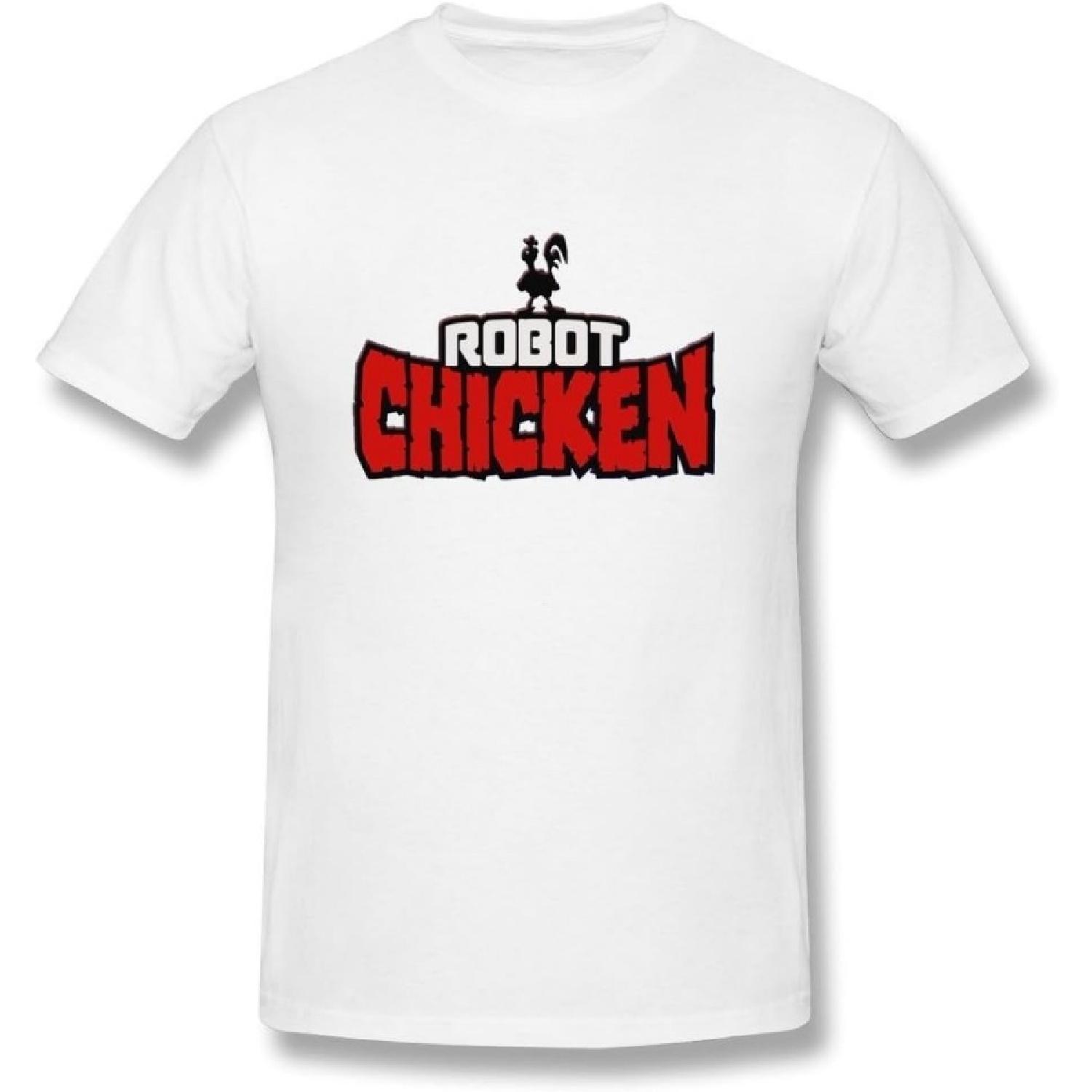 FEDNS Men s Robot Chicken Logo T Shirt XXXXXL белый