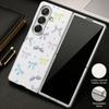 Colorful Bowknots Print Case For Samsung Galaxy Z Flip 8 7 6 5 Z Flip8 Flip7 Flip6 Hybrid 3in1 Plating Leather Skin Folding Phone Cover