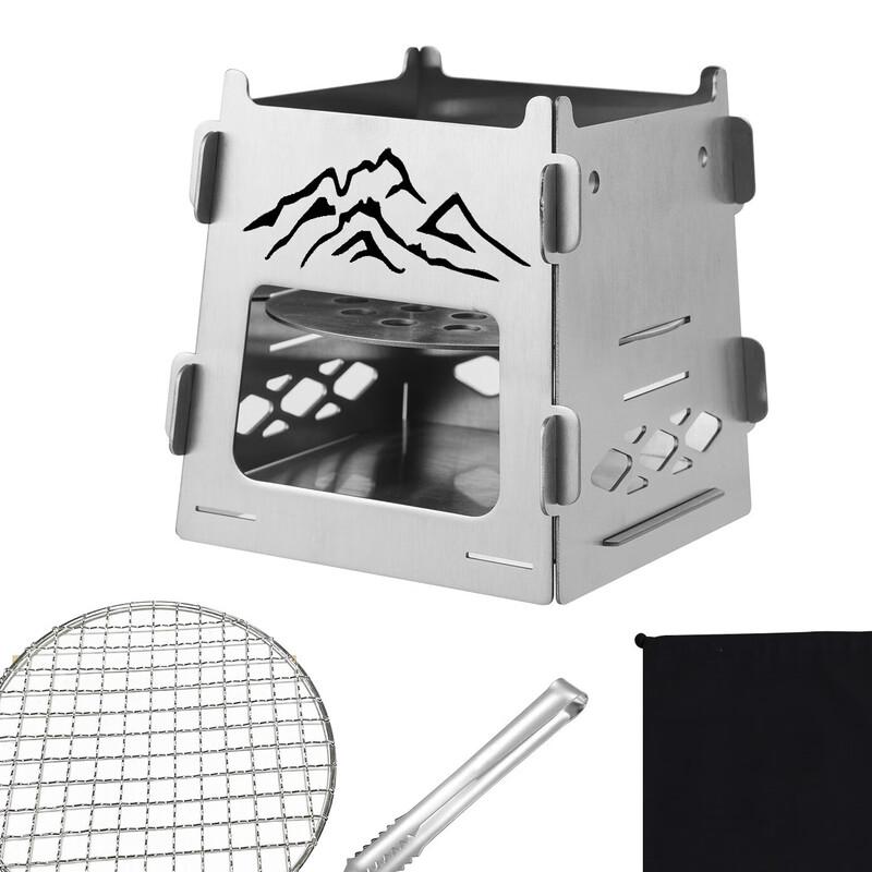 Detachable Wood Burning Camping Stove 12*14*15