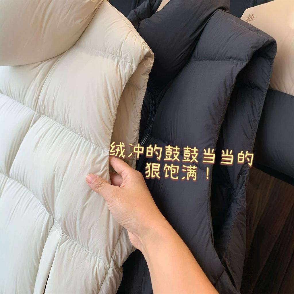 Trendy To Fly Up the New National Standard White Duck Down Heavy Puff Vest Warm Down Jacket Vest Women's Winter