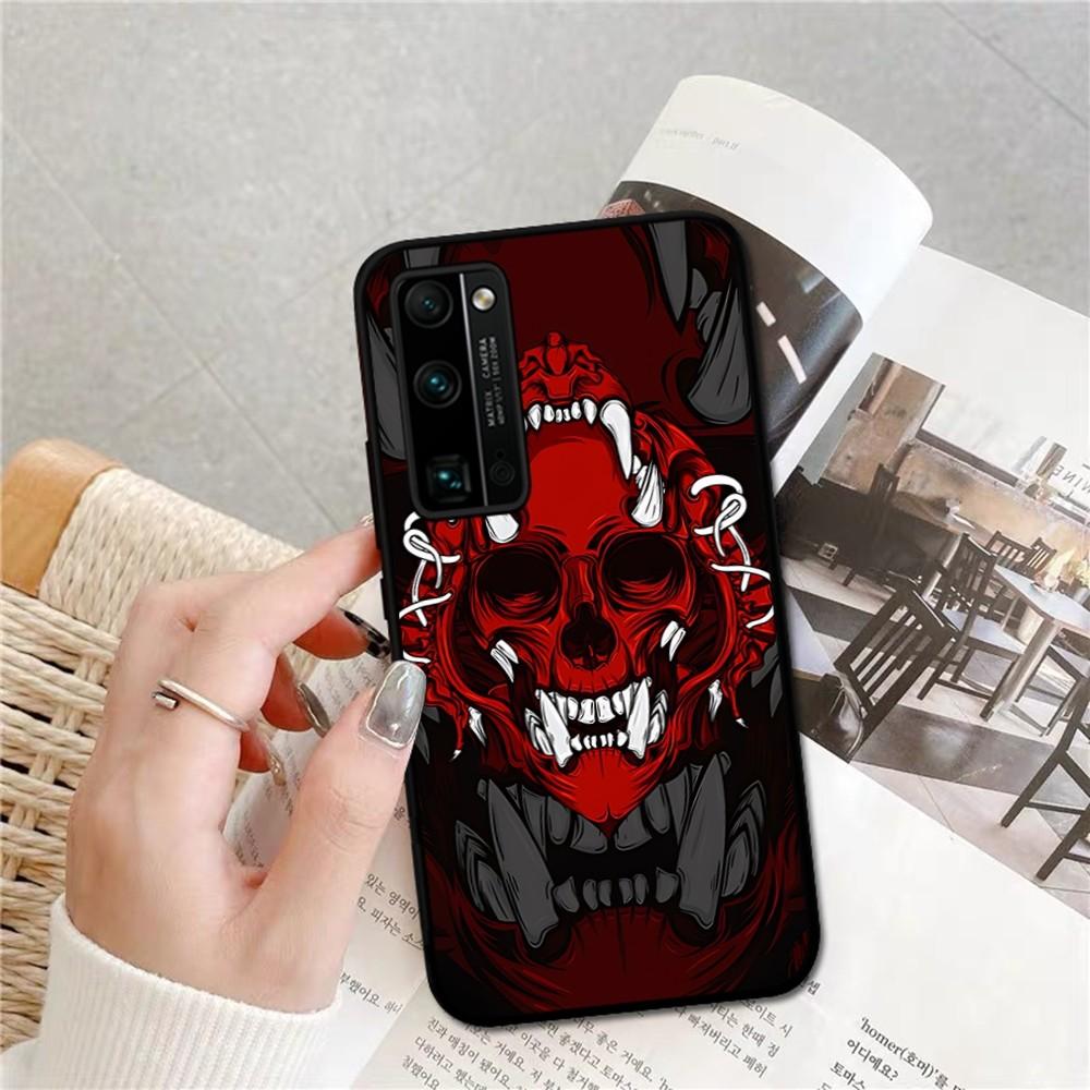 Samurai Oni Mask Phone Case For Huawei Honor 10 Lite 9 20 7A 9X 30 50 60 70 Pro Plus Soft Silicone Cover