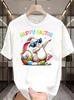 Men's Casual T Shirt Happy Easter Bunny Fashion Glasses Egg Basket Graphic Tees