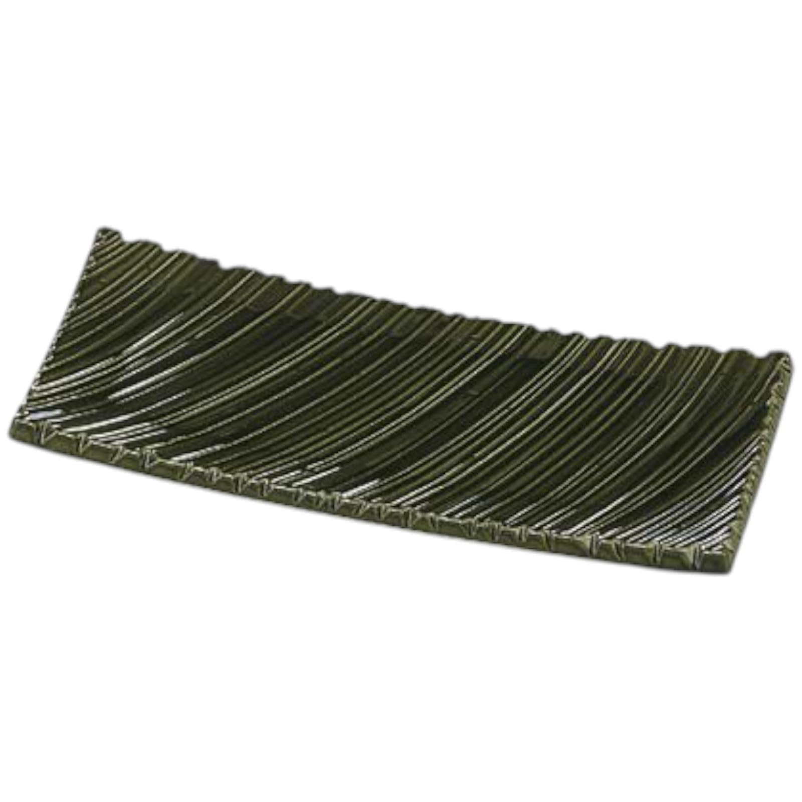 

Тарелка для суши 27 см Тарелка с резным узором «Волна Синоги» Лакированная тарелка Орибе Небьющаяся тарелка Сделано в Японии J-kitchens (Прямоугольная пластина)