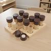 Wooden Smell Matching Toy HandPolished Scent Training Set Cylindrical Containers