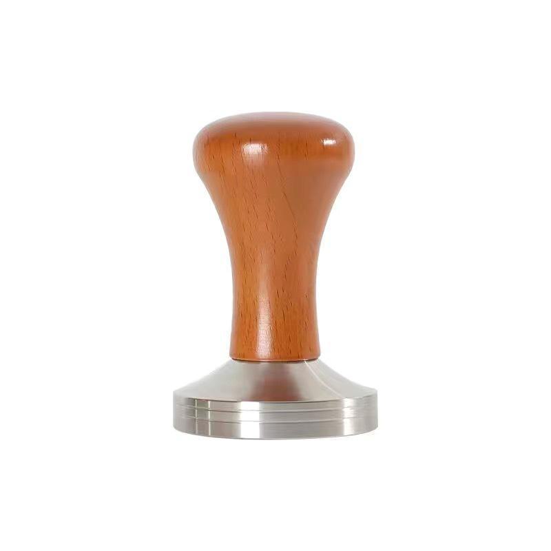 304 Edelstahl Kaffeetamper, Rot Guibao, Solider flacher Boden, Gewindet, 51/58mm