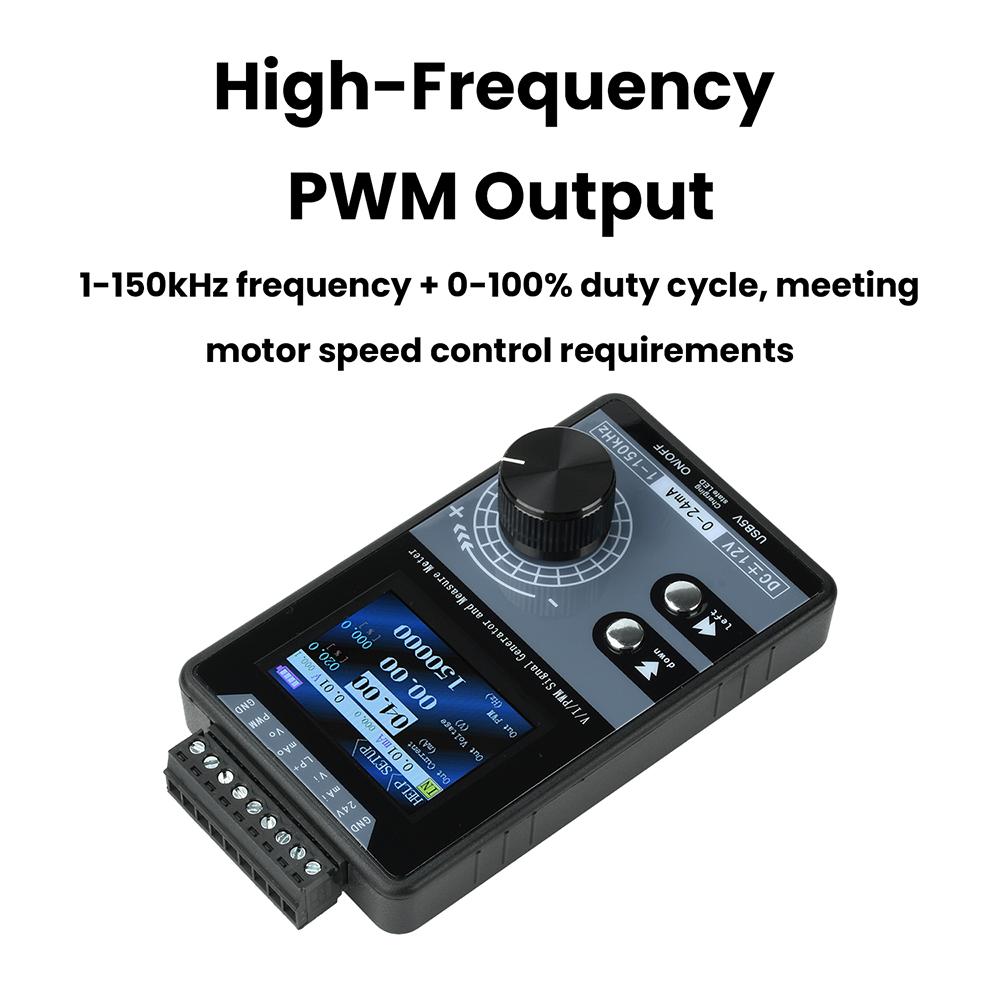 PWM Pulse Signal Generator PWM Current and Voltage 2-inch Colour Screen Signal Generator 0-20mA 4-20mA 0-10V Type-C Port