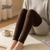 Verdickte Samt Thermosocken Winter Beinwärmer für Damen, Über das Knie Oberschenkelhohe Socken, Winddichte Abdeckungen Tägliches Pendeln Weiche Ärmel, Plüschgefüttert