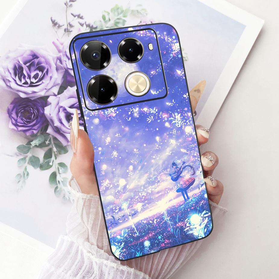 Für Infinix Note 40 40X 5G Hülle X6852 Neue Schmetterlingsbemalte Abdeckung Weiche Silikonhülle Für Infinix Note 40 Pro Plus Note40 X Hülle