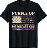Purple Up for Military Child Month USA Flag Unisex T-Shirt