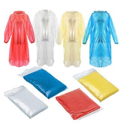 1 peça capa de chuva descartável para emergências adulto impermeável para caminhadas e acampamento com capuz