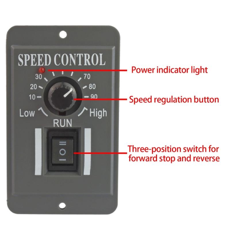 Strong Motor Speed Regulator with Inversable Function 10 To 60V 6A Brushed Motor Controllers ABS for Packaging