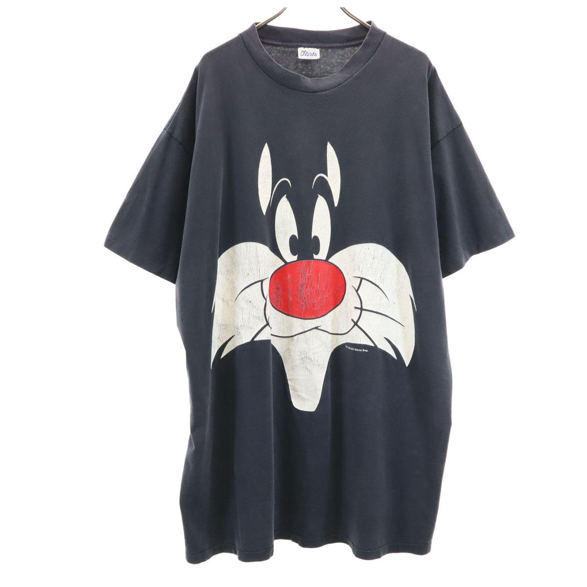 

Warner Bros 90-е годы Старые Looney Tunes Сильвестр Футболка с коротким рукавом Мужская Б/У