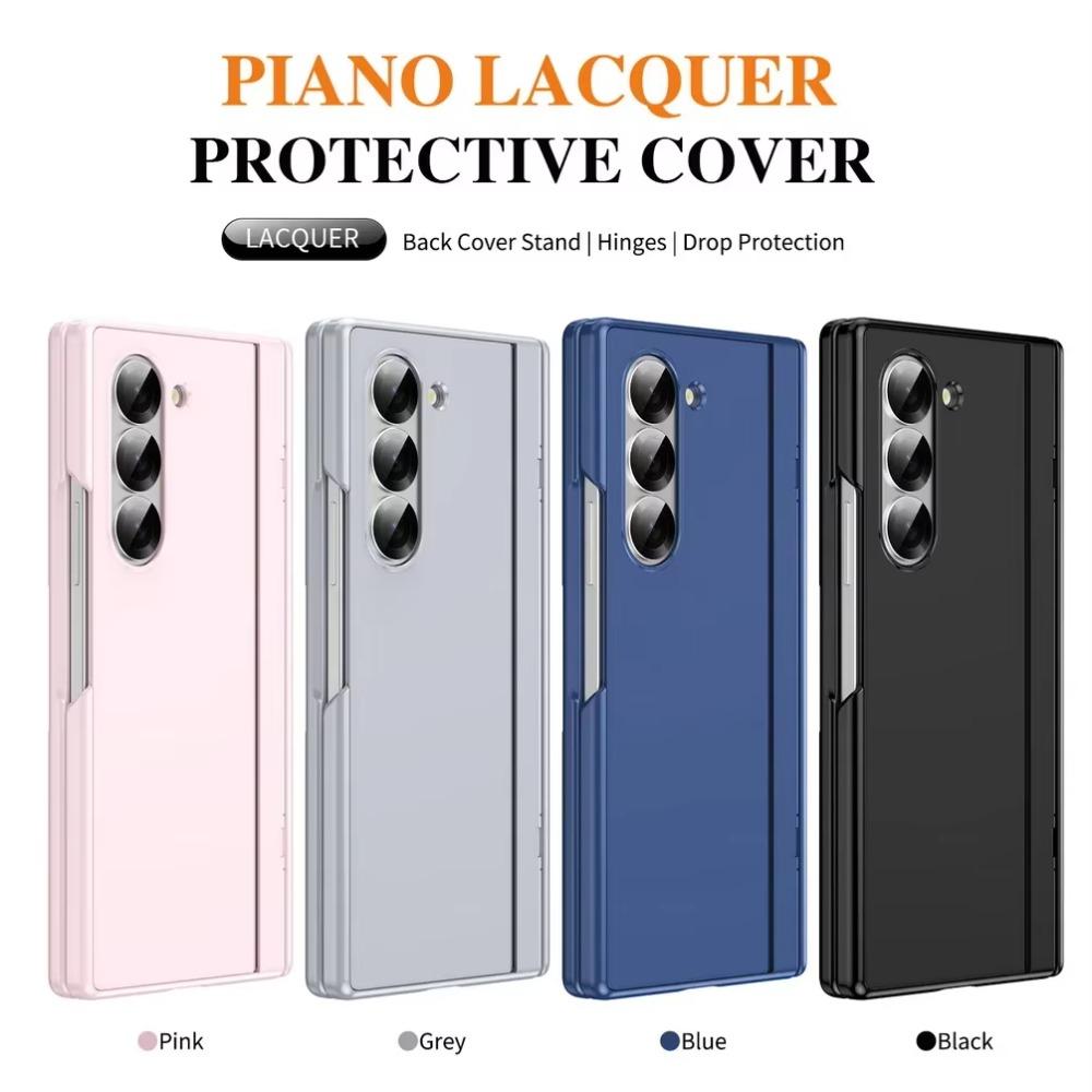 High Quality Business Matte Kickstand Hinged Case For Samsung Galaxy Z Fold7 6 5 4 3 Screen Protector Film Hard Shockproof Cover