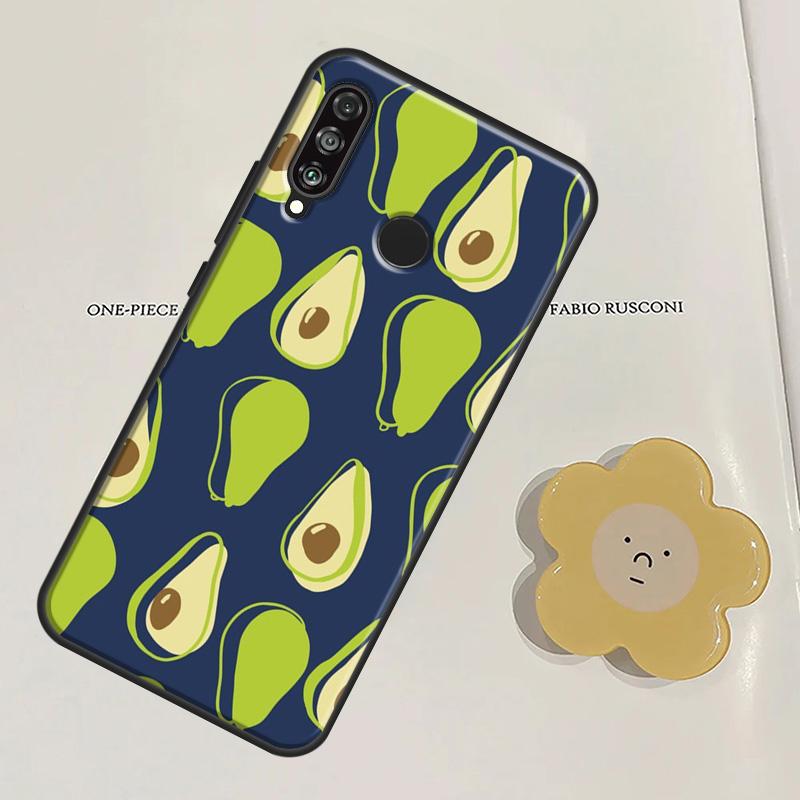 FUNNY AVOCADO Smile JOKE For Huawei Nova Y60 Y70 Y90 Y61 Y91 3i 7i 8i 11i Nova 9 10 SE 11 Pro P20 P40 P30 Lite Case