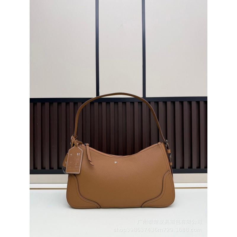P Home Genuine Leather Underarm Bag Women's Head Layer Cowhide Single Shoulder Crossbody Versatile Fashion Hobo