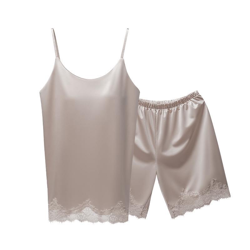 

Lux Satin Camisole Set with Chest Pads – Minimalist Women s Sleepwear & Outerwear 2XL [130-150 lbs]