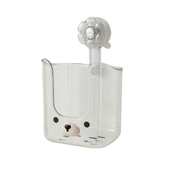 

Storage Box with Vacuum Suction Cup Wet Tissue Holder Hygienic Wipe Holder Cute Bear Shape Kitchen Bathroom Organizer чистый