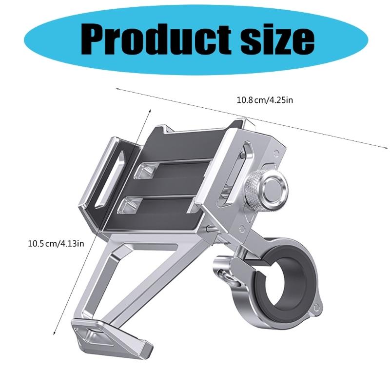 Motorcycle Phone Holder Handlebar Mounted Cellphone Cradles Shockproof Stand Holder for Scooter Bike 360 Degree Rotating