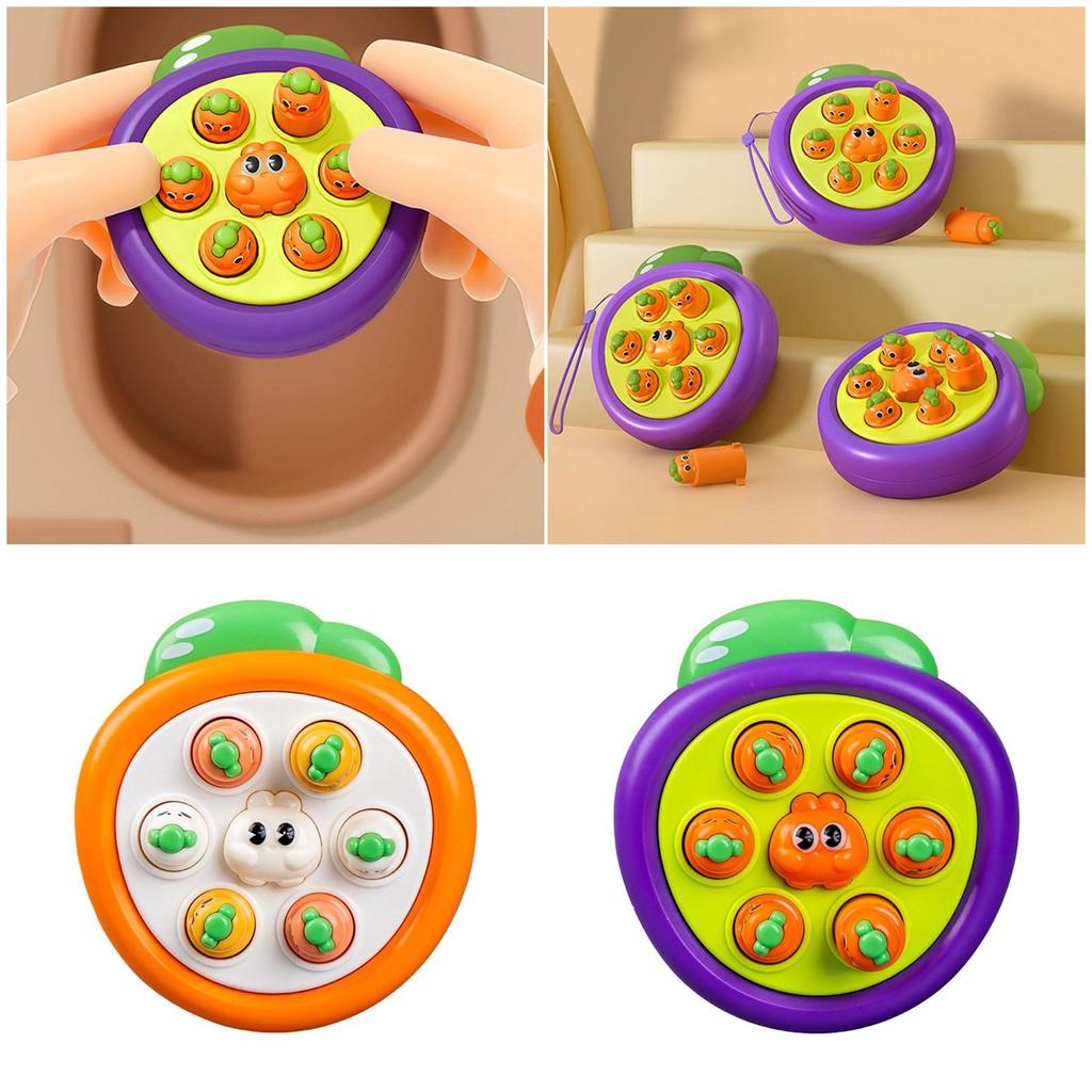 Handheld Reaction Training Toy For Kids With Cute Carrot Design And Quick Response Gameplay