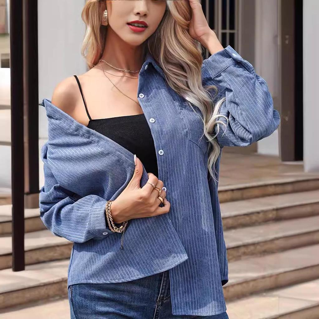 European & American Women's Casual Loose Long-Sleeve Shirt – All-Season Styles