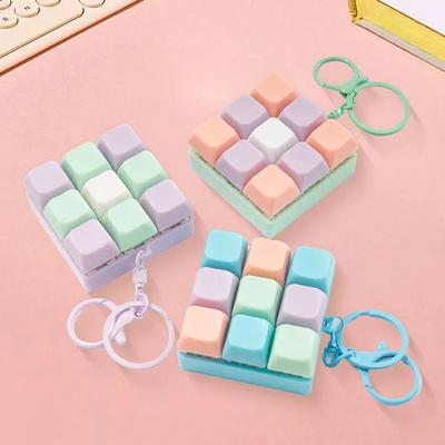 Fidget Decompression 9 Keyboard Key Toy For Adults Antistress Toys Boys Girls Anti Stress Finger Keyboard Games Keychain