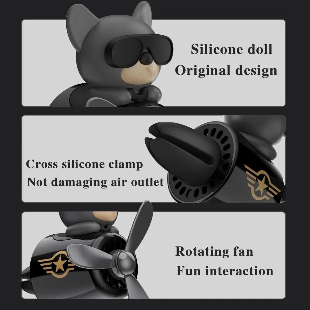 Car Vent Air Freshener with 6 Scent Refills - Ocean and Cologne Fragrance Auto Perfume Clip