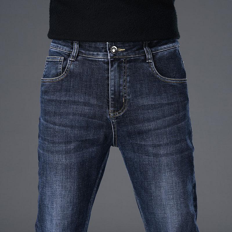 2024 Autumn/Winter Jeans Men'S Slim Fit Straight Leg Business Casual Pants Men'S Pants