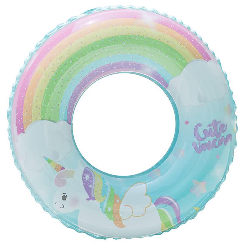 Kids  Rainbow Unicorn Inflatable Swim Ring