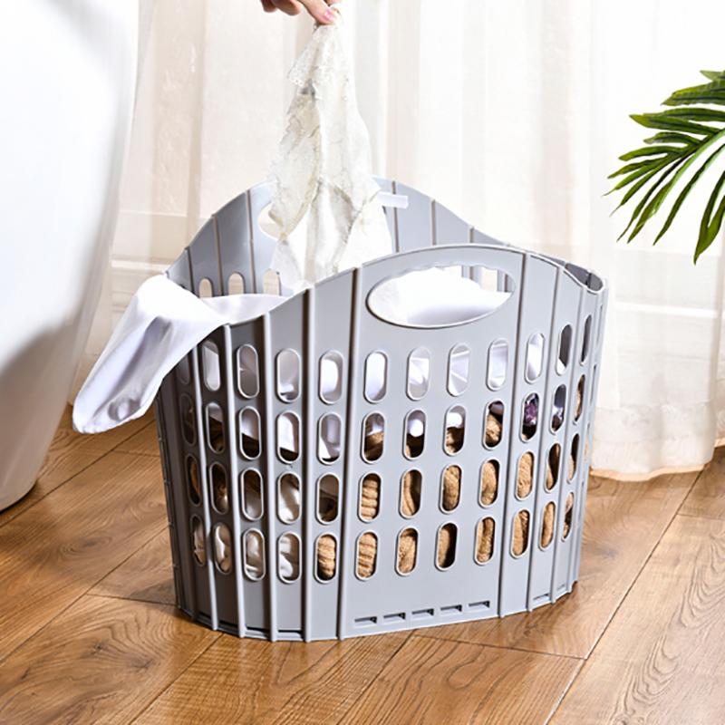 Moderní skládací koš na prádlo, Multifunkční přenosný úložný prostor na špinavé prádlo, Nástěnný čtvercový úložný box do prádelny