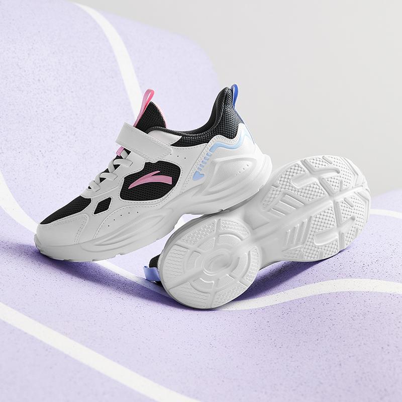 Anta Kids Synthetic Leather Fabric Trendy Versatile Comfortable Lightweight Shock Absorption Low Top Running Shoes Men Running Shoes A22445577-2